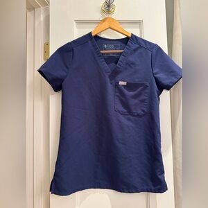 Figs Catarina Scrub Top Navy XXS